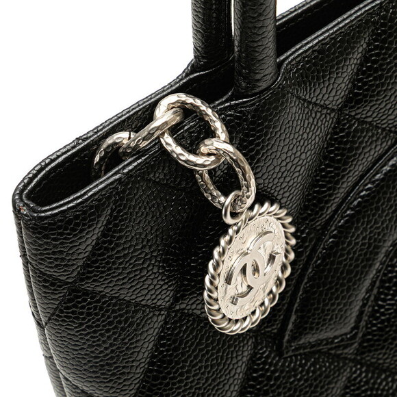 Chanel Coco Mark Matelasse Reissue Tote Bag Black Caviar Skin - Picture 5 of 11
